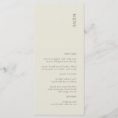 Menu Mariage minimaliste simple (Devant)