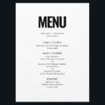 Menu Mariage minimaliste simple<br><div class="desc">Optez pour un design noir et blanc simple mais frappant pour votre papeterie mariage. Ce style moderne et élégant conviendra à tous les couples. Entièrement personnalisable,  vous pouvez facilement changer les couleurs du texte ou de l'arrière - plan à votre goût.</div>