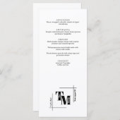 Menu Mariage minimaliste simple et moderne (Devant / Derrière)