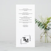 Menu Mariage minimaliste simple et moderne (Debout devant)