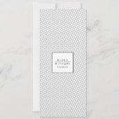 Menu Mariage minimaliste simple Noir ID523 (Dos)