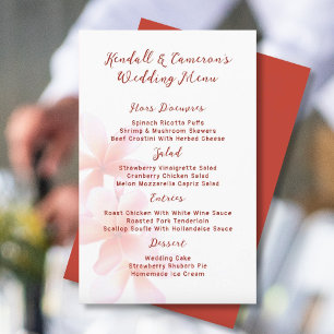 Menu mariage Modèle Frangipani Arrière - plan