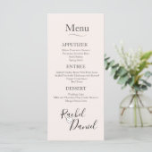 Menu Mariage moderne (Debout devant)