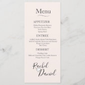 Menu Mariage moderne (Devant)