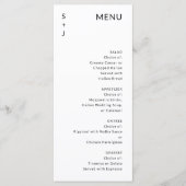 Menu Mariage moderne (Devant)