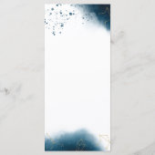 Menu Mariage moderne à l'aquarelle céleste (Dos)