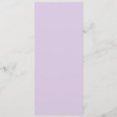 Menu Mariage moderne au lilas gracieux (Dos)