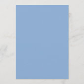Menu Mariage Moderne avec Bordure Bleue (Dos)