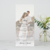 Menu Mariage Moderne avec Photo et Superposition (Debout devant)