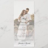 Menu Mariage Moderne avec Photo et Superposition (Devant)