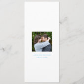 Menu Mariage Moderne Bleu Chic (Dos)