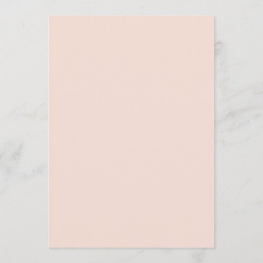 Menu Mariage moderne Blush et Black Script (Dos)