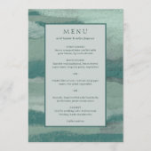 Menu Mariage Moderne Chic et Abstrait sur le Thème de l (Devant)