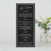 Menu Mariage moderne classique noir et blanc (Debout devant)