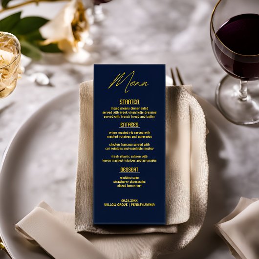 Menu Mariage moderne classique - Savourez les save