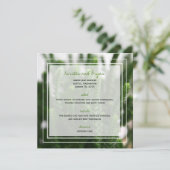 Menu Mariage moderne de Succulents d'herbe de photo (Debout devant)