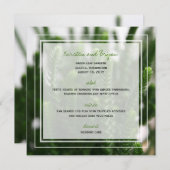 Menu Mariage moderne de Succulents d'herbe de photo (Devant / Derrière)