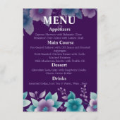 Menu Mariage moderne "Deep Sea Bloom" | Purple & T (Devant)