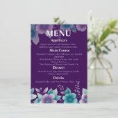 Menu Mariage moderne "Deep Sea Bloom" | Purple & T (Debout devant)