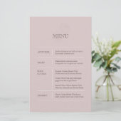 Menu Mariage moderne Dusty Rose (Debout devant)