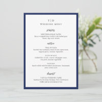 Mariage Moderne Élégant Bleu Nuit Monogramme