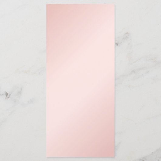 Menu Mariage moderne élégant rose vif (Dos)