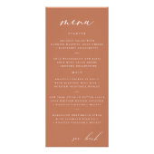 Menu Mariage moderne élégant Script Clay (Devant)