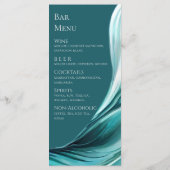 Menu mariage-Moderne Emerald Green- (Dos)