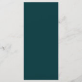 Menu Mariage moderne en agate turquoise (Dos)