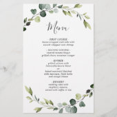 Menu Mariage moderne Eucalyptus Wreath Diner Menu (Devant)