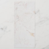 Menu Mariage Moderne Géométrique Marbre Cuivre Calligra (Dos)