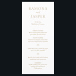 Menu Mariage moderne Gold Bold<br><div class="desc">Elégant menu faux mariage or avec un design simple et minimal. Une disposition classique avec vos noms en gros caractères pour une touche moderne à ce style traditionnel. Un menu mariage qui conviendra parfaitement à un mariage formel.</div>