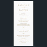 Menu Mariage moderne Gold Bold<br><div class="desc">Elégant menu faux mariage or avec un design simple et minimal. Une disposition classique avec vos noms en gros caractères pour une touche moderne à ce style traditionnel. Un menu mariage qui conviendra parfaitement à un mariage formel.</div>