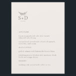 Menu Mariage moderne ivoire monogrammé<br><div class="desc">Il s'agit d'un menu moderne en ivoire mariage, qui ajoutera une touche d'élégance à votre décor de mariage. Tout le texte est modifiable, il suffit de cliquer sur "Personnaliser ce modèle". Des articles similaires comme des cartes de lieux, des numéros de table et des panneaux de mariage sont également disponibles....</div>