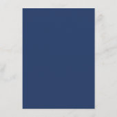 Menu Mariage Moderne Marbre Bleu Nuit Blush Or (Dos)