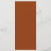Menu Mariage moderne minimaliste en terre cuite (Dos)