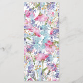 menu mariage moderne minimaliste violet (Dos)