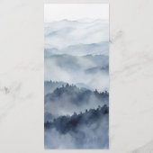 Menu Mariage Moderne Misty Blue Ridge Montagnes (Dos)
