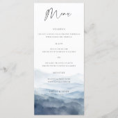 Menu Mariage Moderne Misty Blue Ridge Montagnes (Devant)