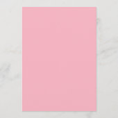 Menu Mariage Moderne Monogramme Rose Élégant (Dos)