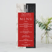 Menu Mariage moderne noir et blanc (Debout devant)