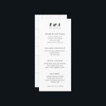 Menu Mariage moderne noir et blanc Multi Course<br><div class="desc">Un menu de dîner simple et moderne personnalisable et maigre en noir et blanc classique. Doté d'une serif audacieuse,  de deux lettres monogramme et d'un texte de date élégant,  plus les quadrillages gris doux sur l'arrière donnent une note de l'allure moderne à toute table ou à tout endroit.</div>