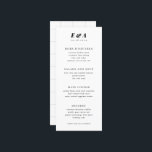 Menu Mariage moderne noir et blanc Multi Course<br><div class="desc">Un menu de dîner simple et moderne personnalisable et maigre en noir et blanc classique. Doté d'une serif audacieuse,  de deux lettres monogramme et d'un texte de date élégant,  plus les quadrillages gris doux sur l'arrière donnent une note de l'allure moderne à toute table ou à tout endroit.</div>