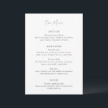 Menu Mariage moderne noir et blanc propre<br><div class="desc">Menu mariage moderne au design simple,  avec une combinaison d'un script élégant et de polices serif classiques.</div>