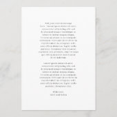 Menu Mariage Moderne Noir et Blanc Propre (Dos)