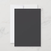 Menu Mariage moderne noir et blanc Script (Dos)