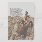 Menu Mariage Moderne Photo Propre (Dos)