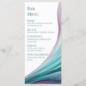 Menu mariage-Moderne-Purple et Turquoise (Dos)
