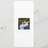 Menu Mariage Moderne Rose Élégant (Dos)