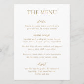 Menu Mariage moderne Sophia Gold (Devant)